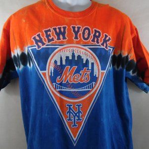 New York Mets Tie Dye T-shirt Size L Majestic